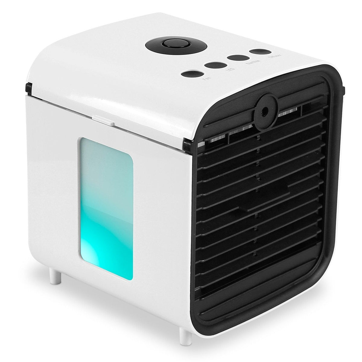 Cool Breeze | Portable Mini Air Conditioner Fan with 7 LED Colors | Humidified Air for Comfort
