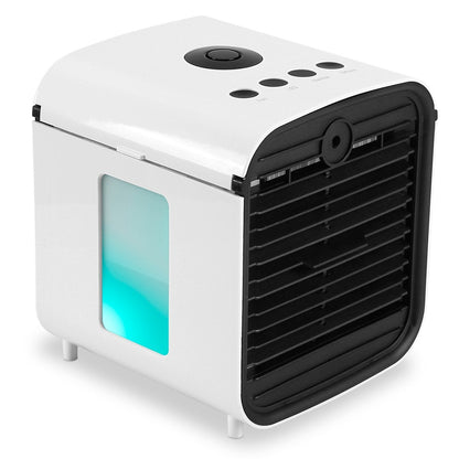 Cool Breeze | Portable Mini Air Conditioner Fan with 7 LED Colors | Humidified Air for Comfort