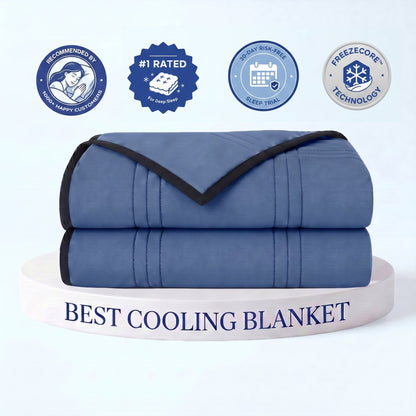 Cooling Blanket | Ice-Infused Fabric for Bed with Breathable Design | Ideal Cooling Blanket for Hot Sleepers