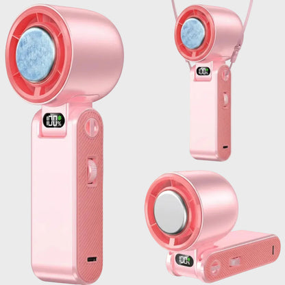 Cooling Breeze | Portable Misting Fan with Ice Cooling Technology | Adjustable Turbo Speeds for Instant Relief