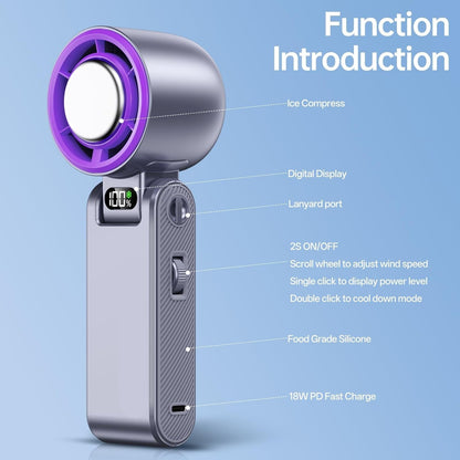Cooling Breeze | Portable Misting Fan with Ice Cooling Technology | Adjustable Turbo Speeds for Instant Relief