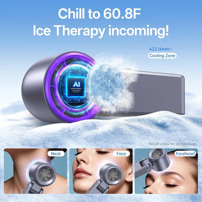 Cooling Breeze | Portable Misting Fan with Ice Cooling Technology | Adjustable Turbo Speeds for Instant Relief