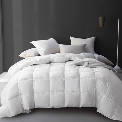 Cooling Comforter | Goose Down Bedding Set with Breathable Design | All-Season Comfort for a Restful Sleep