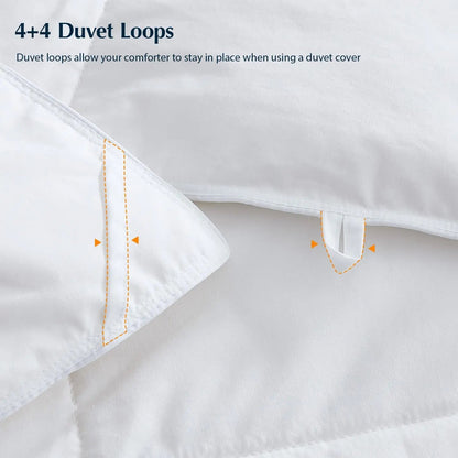 Cooling Comforter | Goose Down Bedding Set with Breathable Design | All-Season Comfort for a Restful Sleep