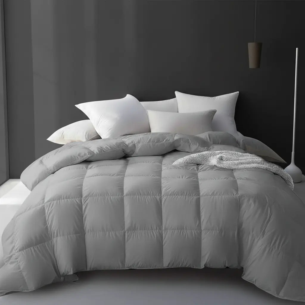 Cooling Comforter | Goose Down Bedding Set with Breathable Design | All-Season Comfort for a Restful Sleep