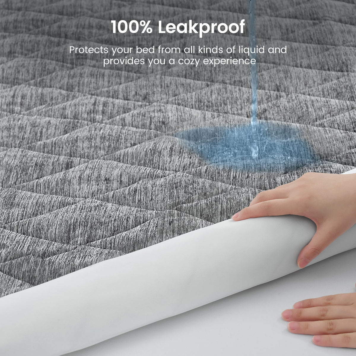 Cooling Mattress Topper | Leakproof Design & Soft Fabric for All-Night Comfort
