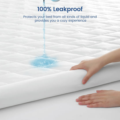 Cooling Mattress Topper | Leakproof Design & Soft Fabric for All-Night Comfort