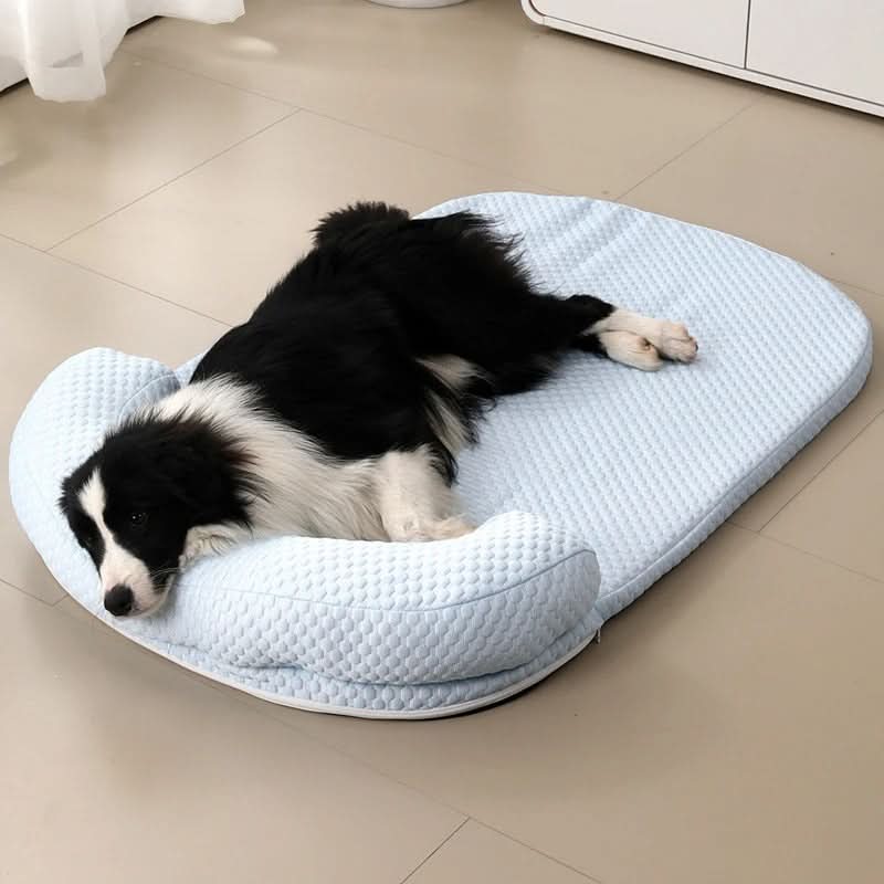 Cooling Dog Bed for Summer, Large Dog Bed with Washable Cover, Cat Bed for Kittens, Pet Beds with Cooling Silk Fabric