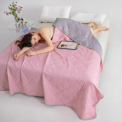 Ortekor Cooling Summer Comforter with Dual-Sided Fabric | Breathable & Soft for Ultimate Comfort