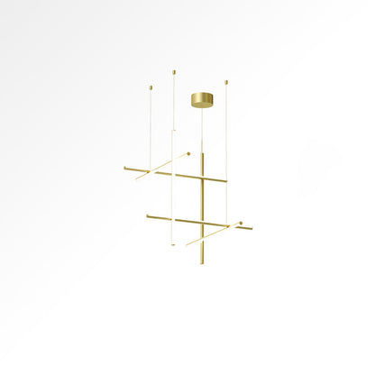 Geometric Grid Ceiling Light Fixture for Dining Room & Open Spaces | Adjustable Height LED Chandelier | Modern Aluminum Track System | Multi