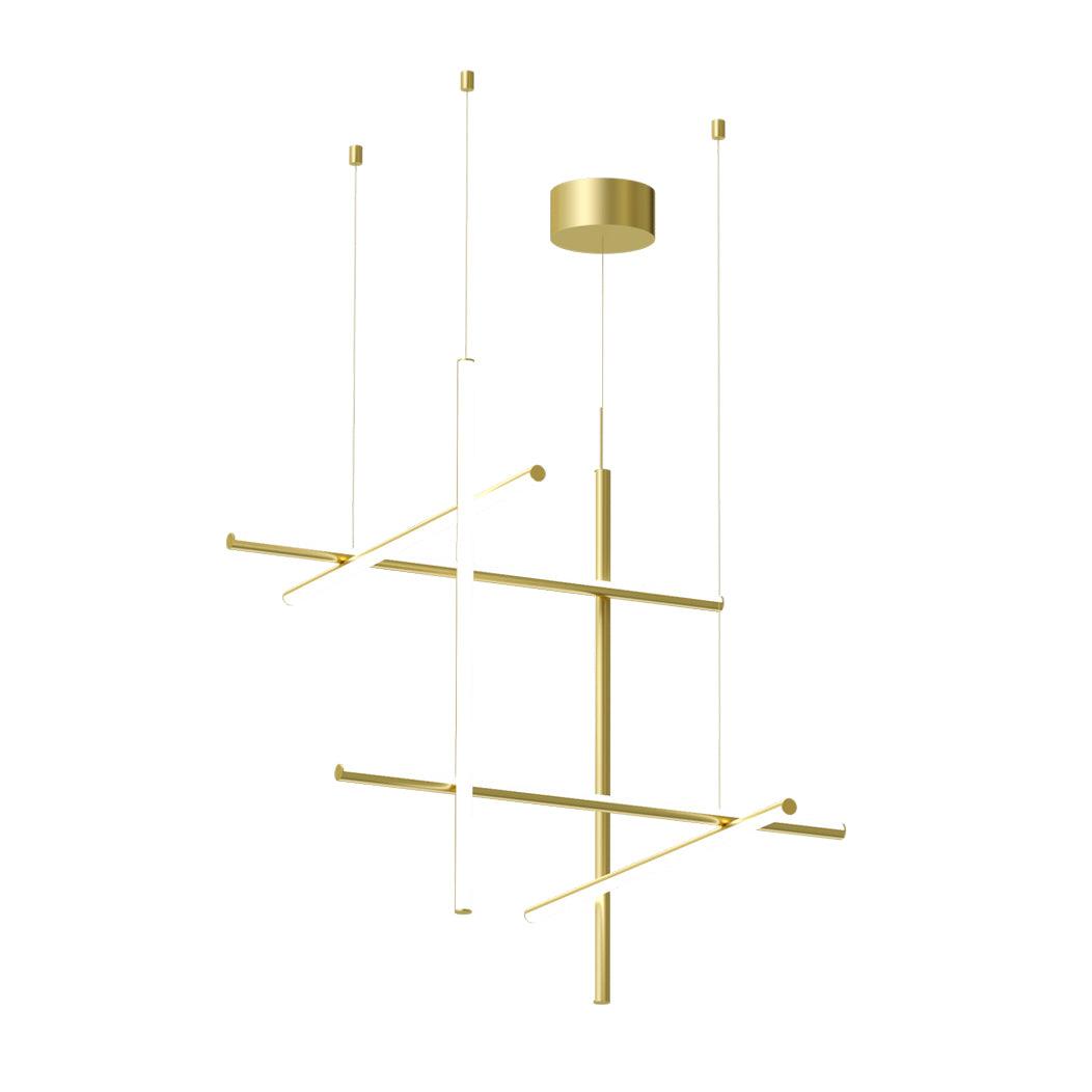 Geometric Grid Ceiling Light Fixture for Dining Room & Open Spaces | Adjustable Height LED Chandelier | Modern Aluminum Track System | Multi