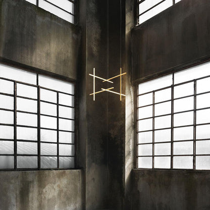 Geometric Grid Ceiling Light Fixture for Dining Room & Open Spaces | Adjustable Height LED Chandelier | Modern Aluminum Track System | Multi