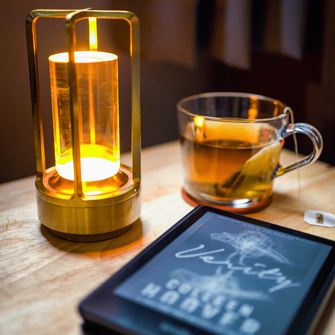 Rechargeable Crystal LED Lantern with Touch Dimmer & USB Port – Gold Silver Black Cordless Accent Lamp for Bedroom Nightstand Dining Table