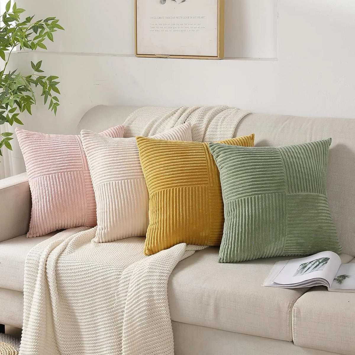 Corda Pillowcase - Soft Corduroy, Minimalist Design