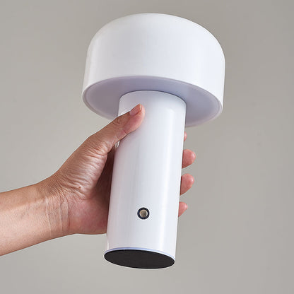 Cordless LED Table Lamp – Portable Touch Control Mushroom Design with Dimmable Light for Home and Office
