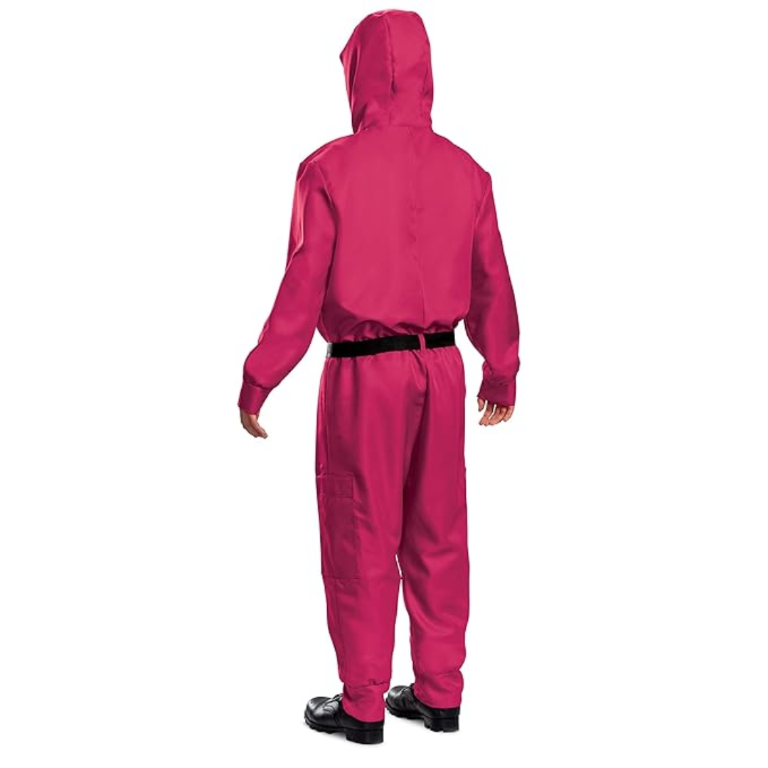Costume Collection | Hooded Jumpsuit with Full Face Mask | Complete Look for Halloween Fun