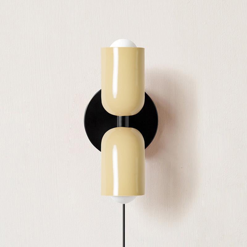 LED Wall Light Metal Sconce 10 inch Vertical Horizontal Mount Bedroom Hallway Living Room Indoor Ambient Up Down Lighting Fixture Black Beig