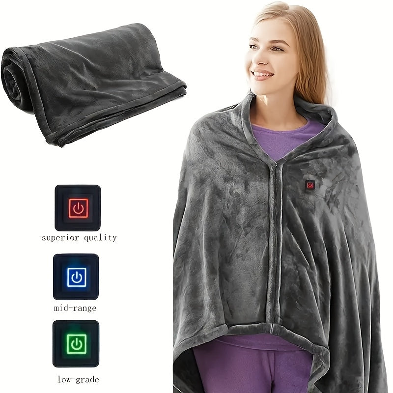 Ortekor CozyWrap | USB Heated Fleece Shoulder Wrap with Plush Comfort | Perfect for Home and Office Use