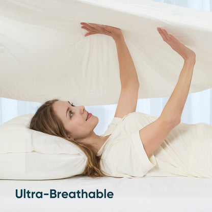 Cozy Bliss | Striped Cooling Comforter Set with Advanced Airflow | Lightweight Design for Hot Sleepers