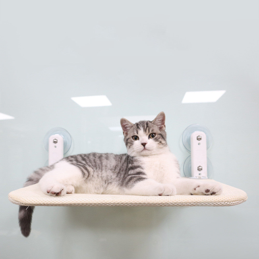 Ortekor Cozy Cat Hammock | Foldable Window Perch with Strong Suction Cups | Space-Saving Design for Relaxation