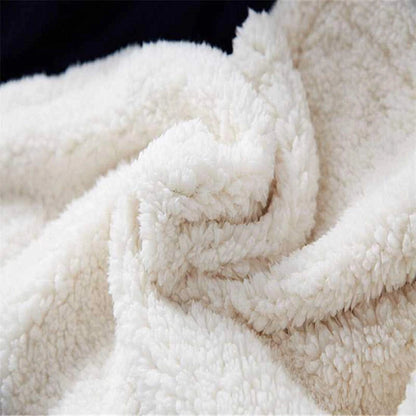 Fleece Throw Blanket, American Flag Fleece Blanket with Faux Lambswool Back, Outdoor Blanket for Couch and Camping