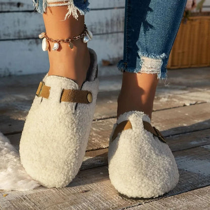 SNUGFLEECE – Sheepskin Wool Slippers Cozy Winter Comfort