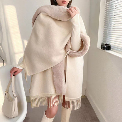 Ortekor Cozy Wearable Blanket Poncho with Silky Lining | Stylish Comfort for Chilly Days