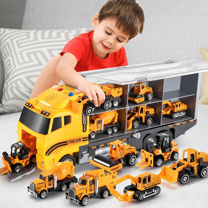 Kids Construction Vehicle Playset with Building Tools & Trucks for Ages 3+ | Educational STEM Activity Set for Toddlers & Preschoolers