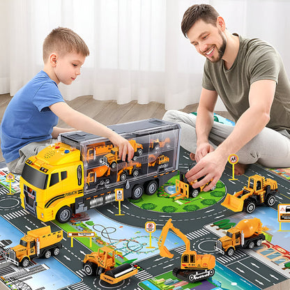 Kids Construction Vehicle Playset with Building Tools & Trucks for Ages 3+ | Educational STEM Activity Set for Toddlers & Preschoolers