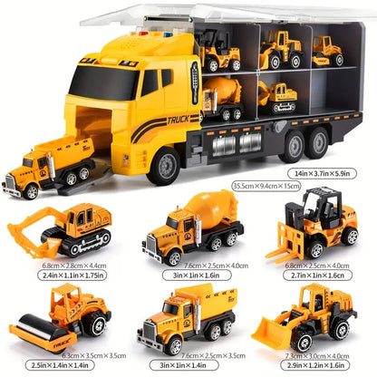 Kids Construction Vehicle Playset with Building Tools & Trucks for Ages 3+ | Educational STEM Activity Set for Toddlers & Preschoolers
