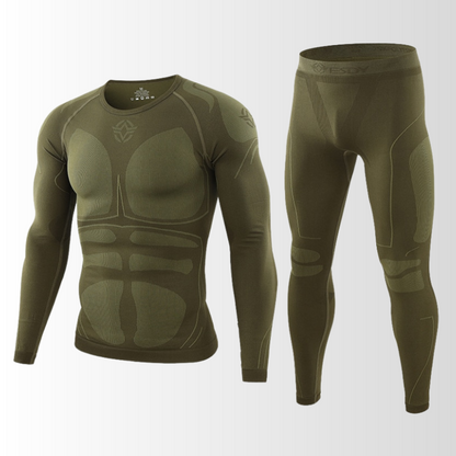 Men's Base Layer Thermal Set – Seamless Insulated Long Underwear for Cold Weather & Winter Sports