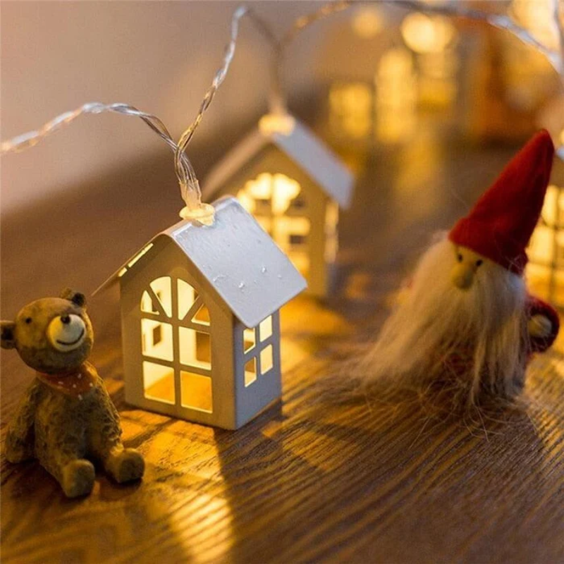 Creston Fairy Lights - Solid Wood Decorative String Lights for Indoor and Outdoor Use