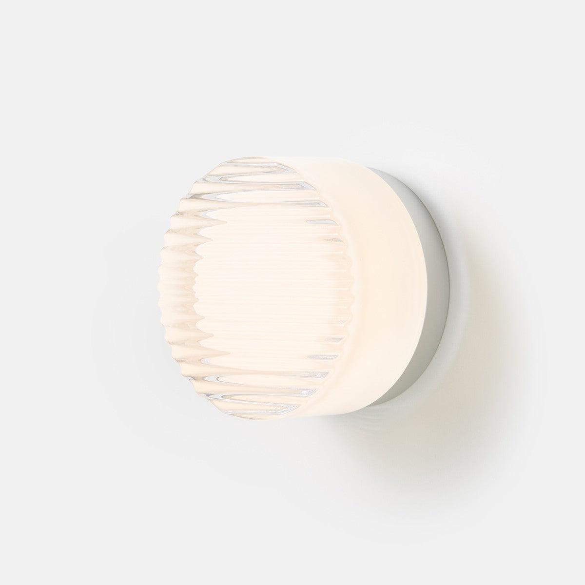 Metal LED Accent Light for Walls & Ceilings – 5 in Ripple Texture Fixture in White, Amber, Gray – Modern Indoor Outdoor Sconce for Hallways,