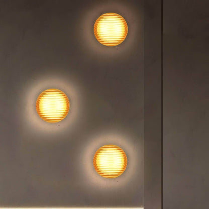 Metal LED Accent Light for Walls & Ceilings – 5 in Ripple Texture Fixture in White, Amber, Gray – Modern Indoor Outdoor Sconce for Hallways,
