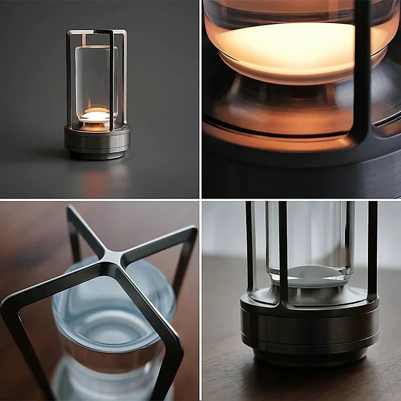 Rechargeable Crystal Table Lamp with Touch Dimmer & 3 Light Modes for Bedroom Office Dining Room | Portable LED Accent Light