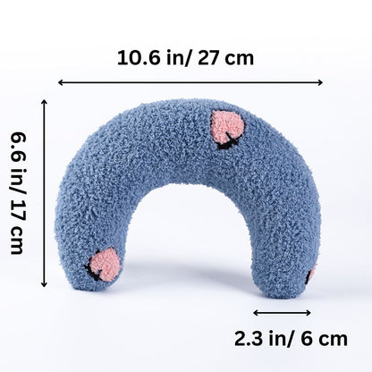 Bolstered Pet Bed for Dogs & Cats | Anxiety Relief Sleeping Cushion with Raised Edges | Machine Washable Portable Travel Pillow | Plush