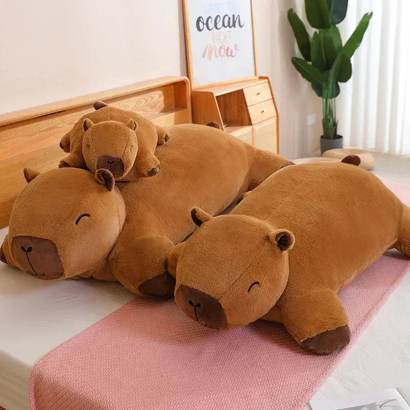 Cuddly Capybara Plush Toy | Giant Support Pillow with Soft Fluffy Fabric | Ideal Comfort for Relaxation and Gifting
