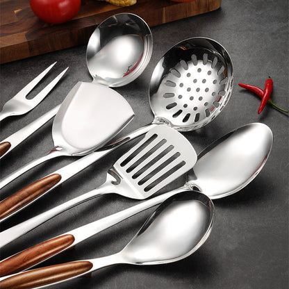 Culinary Collection | Stainless Steel Kitchen Utensil Set with Ergonomic Handles | Essential Cooking Tools for Professional Chefs