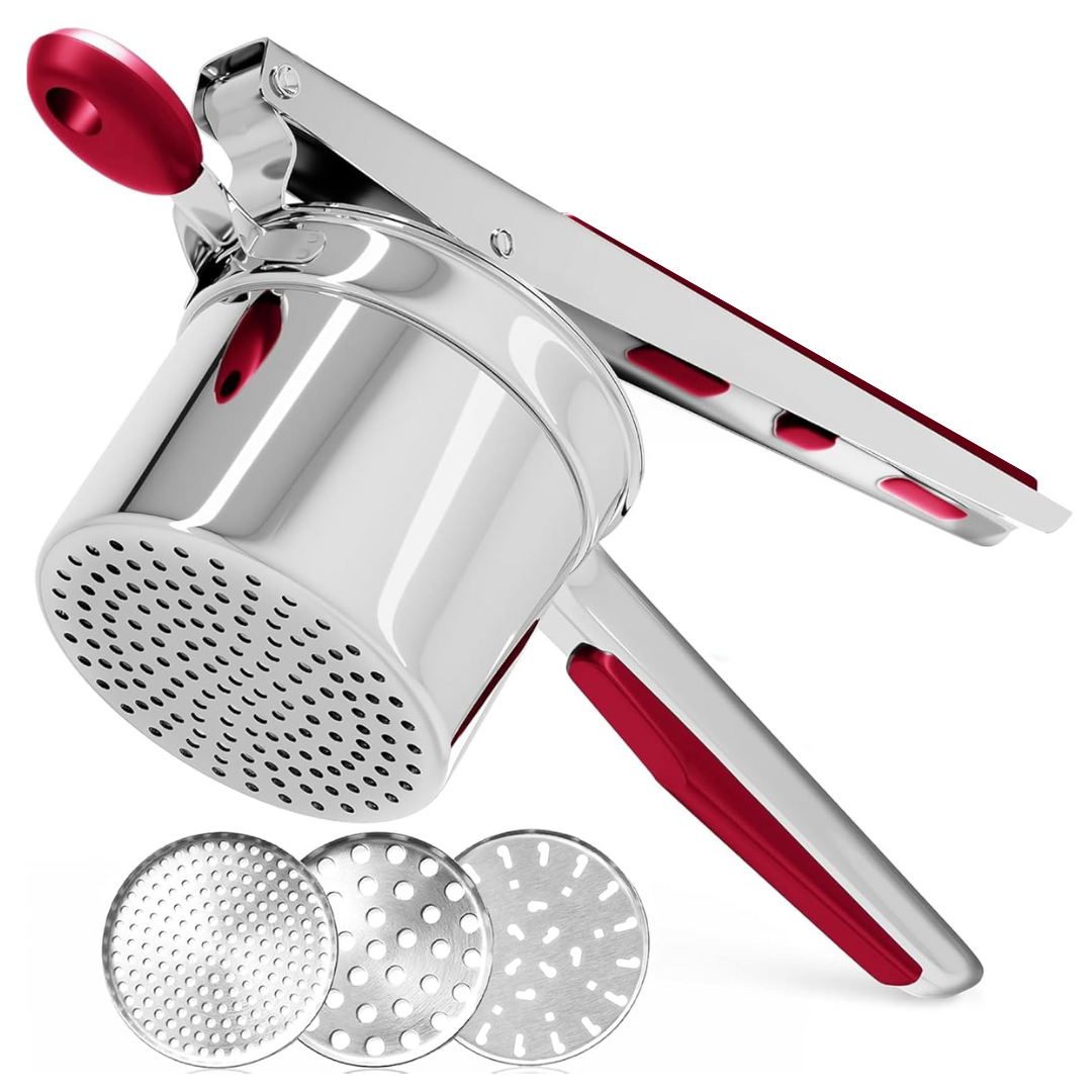 Culinary Essentials | Stainless Steel Potato Ricer with Large Capacity | Effortless Mashed Potatoes for Family Meals