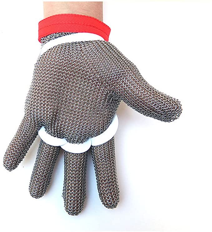 Cut-Resistant Glove | Stainless Steel Protection with Adjustable Strap | Safety Gear for Kitchen and Workshop