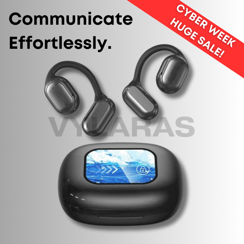 Wireless AI Translation Earbuds with Real-Time Language Conversion | Two-Way Voice Interpreter for Travel & Business | 40+ Languages | Bluet