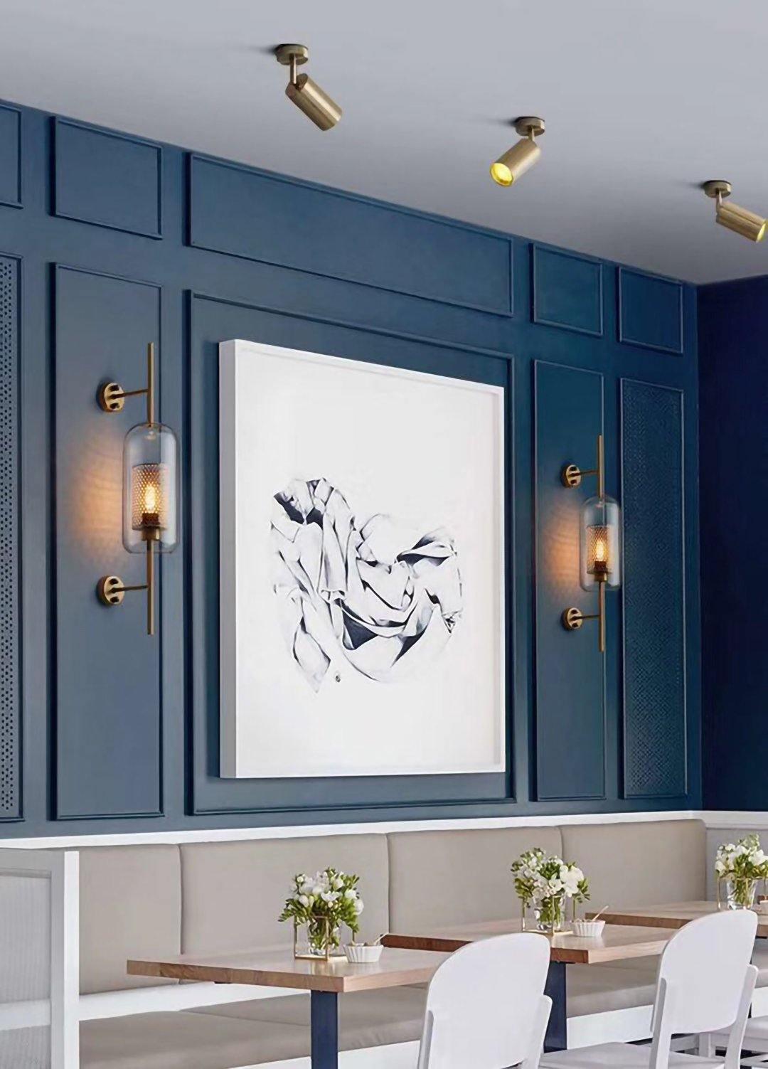 Pivoting Metal Track Spotlight Fixture 350° Swivel Wall & Ceiling Mount LED Accent Light for Living Room Bedroom Kitchen Gallery Art Display