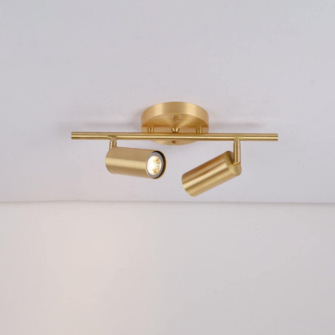 Pivoting Metal Track Spotlight Fixture 350° Swivel Wall & Ceiling Mount LED Accent Light for Living Room Bedroom Kitchen Gallery Art Display