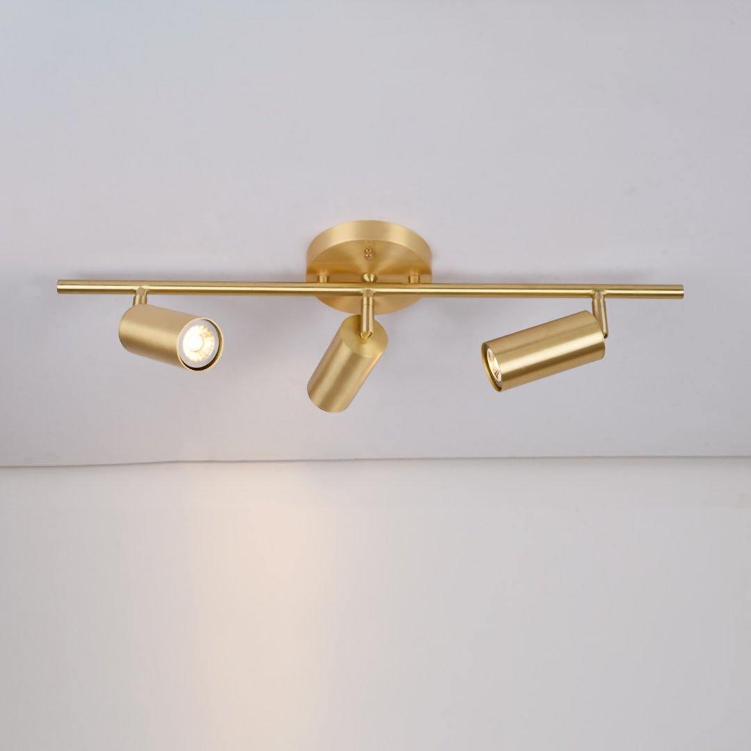 Pivoting Metal Track Spotlight Fixture 350° Swivel Wall & Ceiling Mount LED Accent Light for Living Room Bedroom Kitchen Gallery Art Display