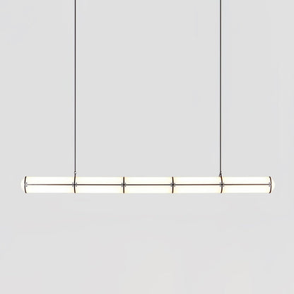 Linear Adjustable LED Overhead Fixture 59-Inch Metal Acrylic Three Color Temperatures for Dining Room Kitchen Living Space Modern Interior L