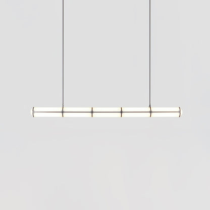 Linear Adjustable LED Overhead Fixture 59-Inch Metal Acrylic Three Color Temperatures for Dining Room Kitchen Living Space Modern Interior L