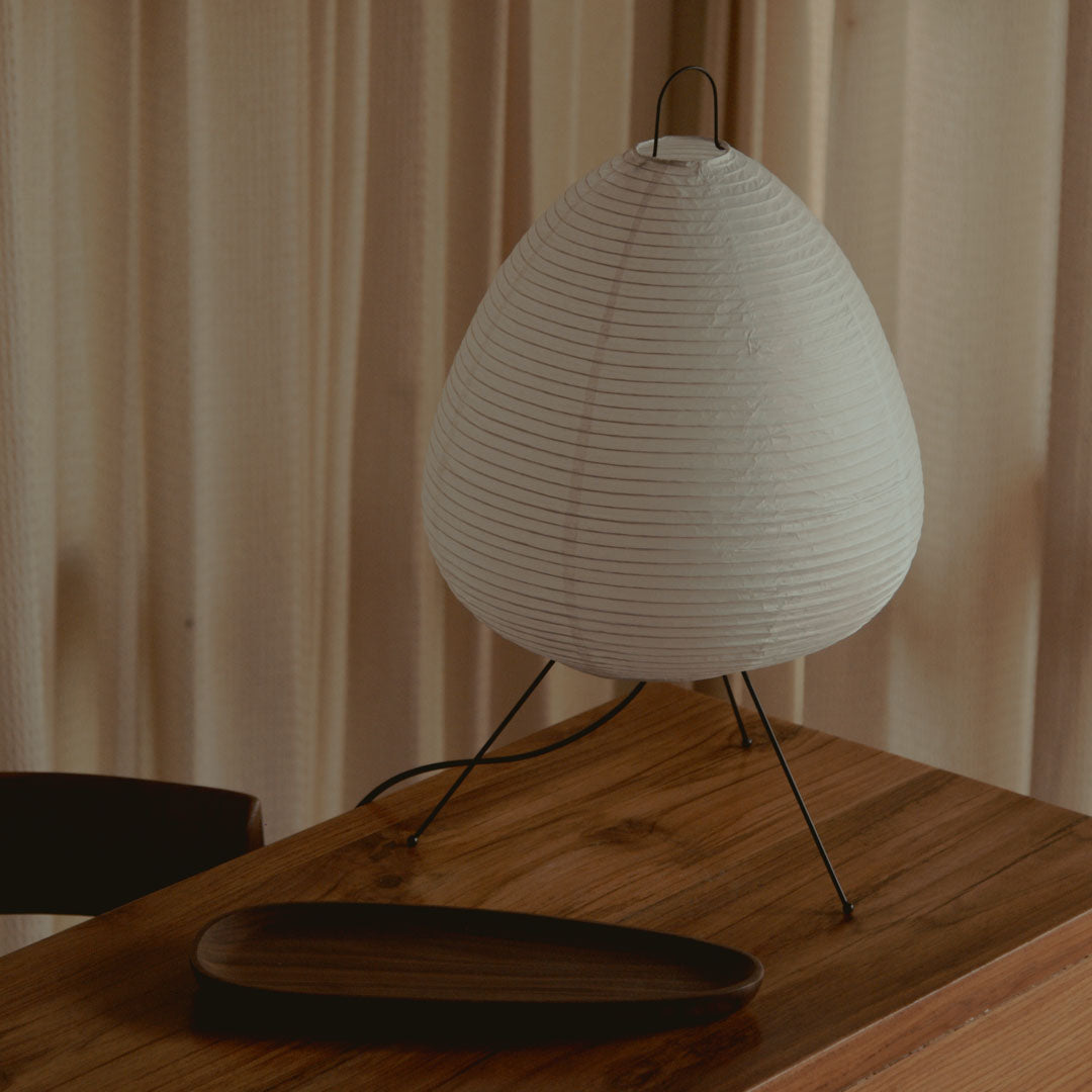 Paper Shade Accent Lamp 11 Inch Wide Metal Frame Bedside Nightstand Light for Bedroom Living Room Asian Inspired Home Decor