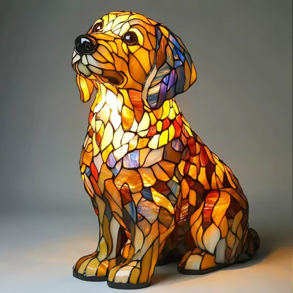 Dog Night Light Sculpture – Handcrafted LED Animal Lamp for Bedside, Nursery & Living Room Decor