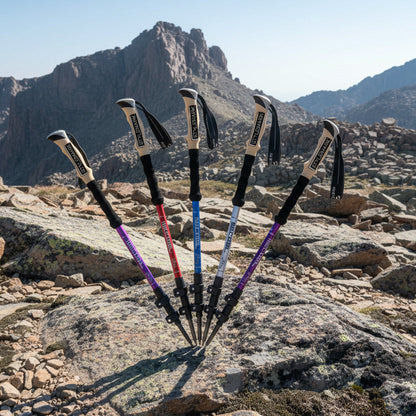 Trekking Essentials | Lightweight Hiking Poles with Anti-Shock System | Ergonomic Cork Grip for Joint Relief