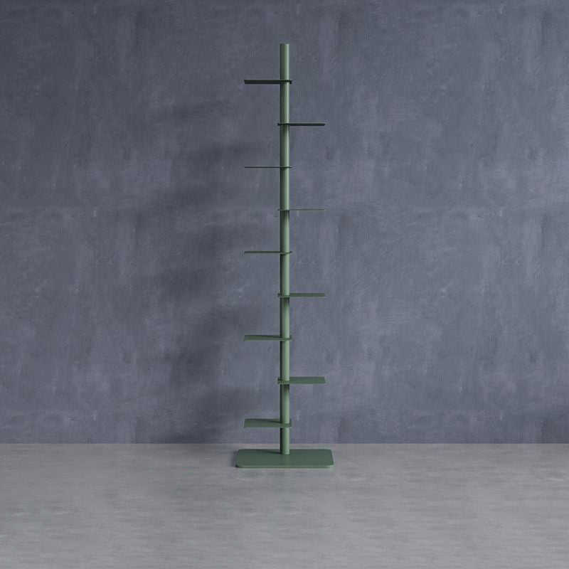 Tower Storage Rack 9-Tier Vertical Shelving Unit for Organizing Books Files Office Supplies Multicolor Steel Frame 68.5 in Tall 15.75 in Wid